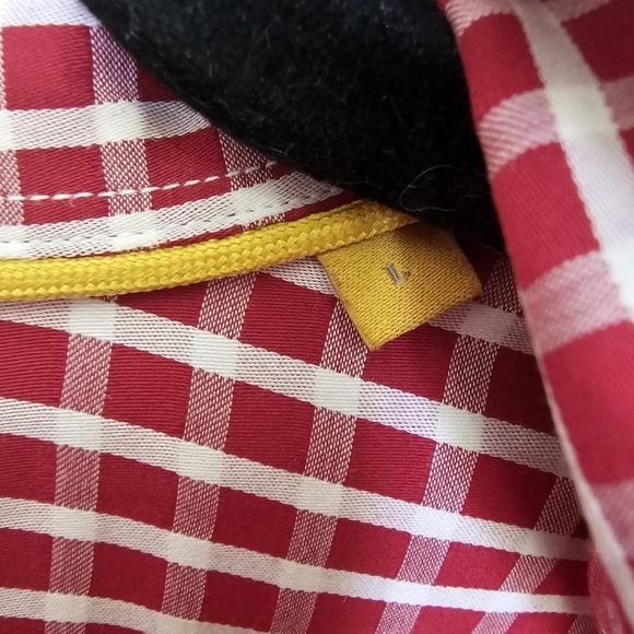 Robert Talbott Carmel Red White Plaid Button Down Long Sleeve Shirt Size L Large - Picture 10 of 12